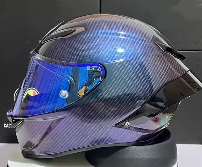 Casque de moto intégral Pista GPR rose avec nœud