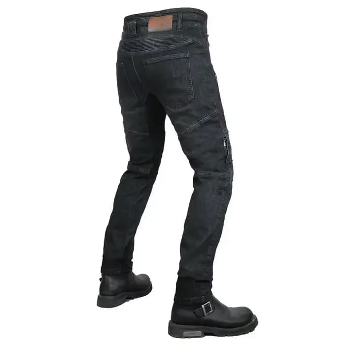 Jean de moto respirant taille haute