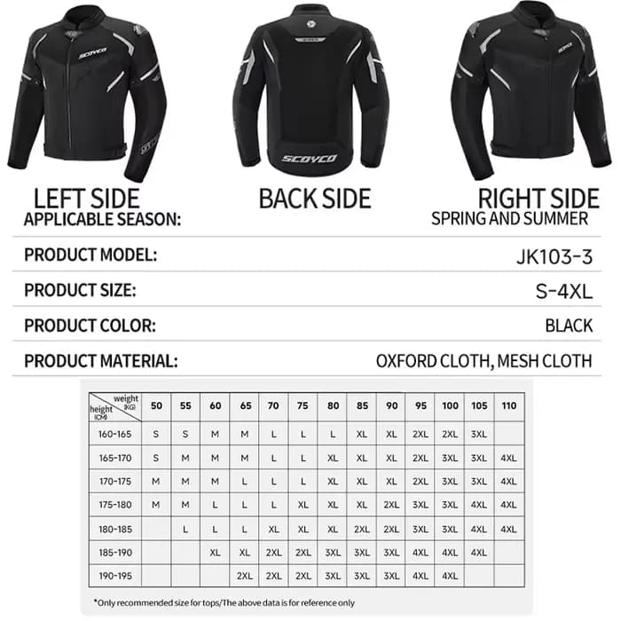 Veste de moto SCOYCO pour l'été