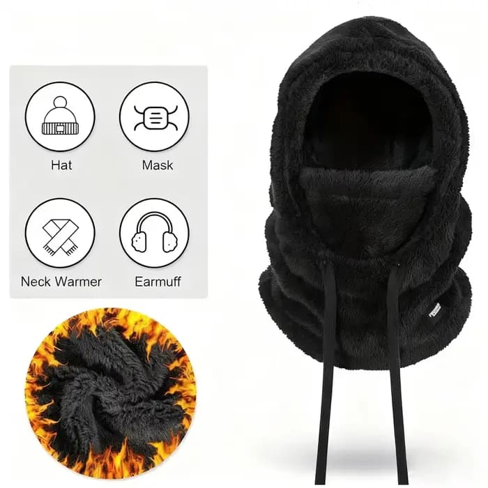 Cagoule thermique coupe-vent pour l'hiver