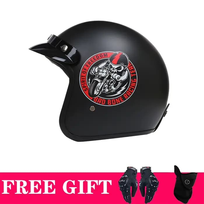 Casque de Moto rétro Vintage 3/4 visage ouvert DOT ECE approuvé en cuir PU Cascos