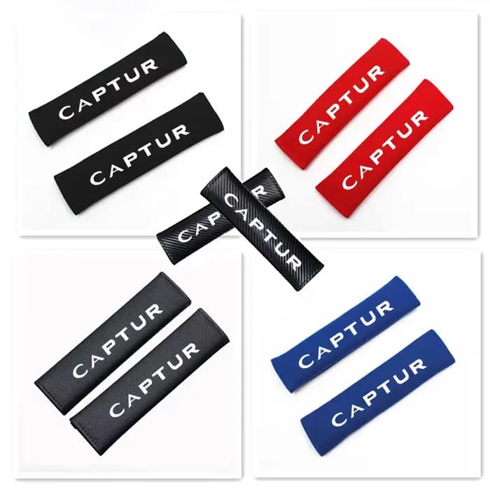 Housse de ceinture de sécurité de voiture, housse de ceinture de sécurité réglable, housses de sangle d'épaule pour renault Captur, accessoires, coussin de rembourrage de ceinture de sécurité