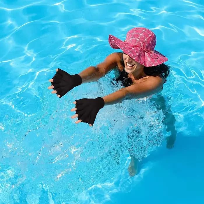 1 paire de gants aquatiques palmés, gants de natation, Fitness, aérobic aquatique et résistance à la natation, gants d'entraînement pour hommes, femmes et enfants
