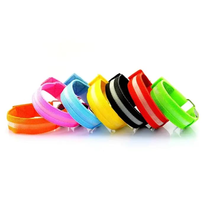 Brassard de course de nuit lumière LED Sports de plein air USB Rechargeable ceinture de sécurité bras jambe