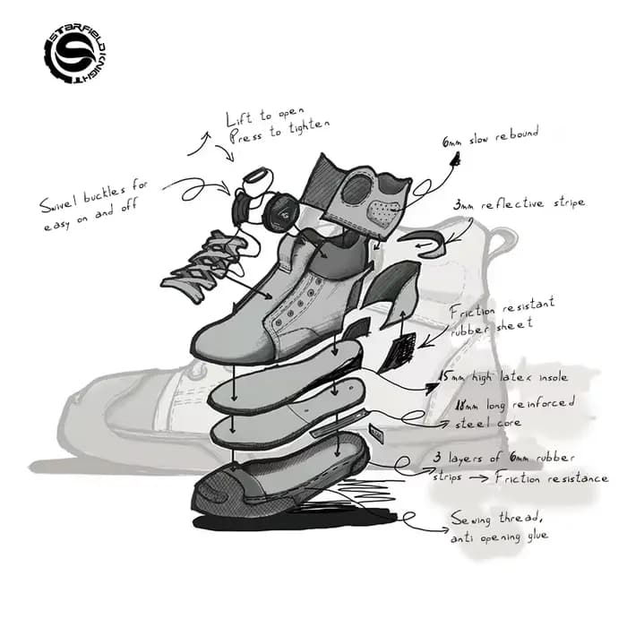 Chaussures de moto rétro