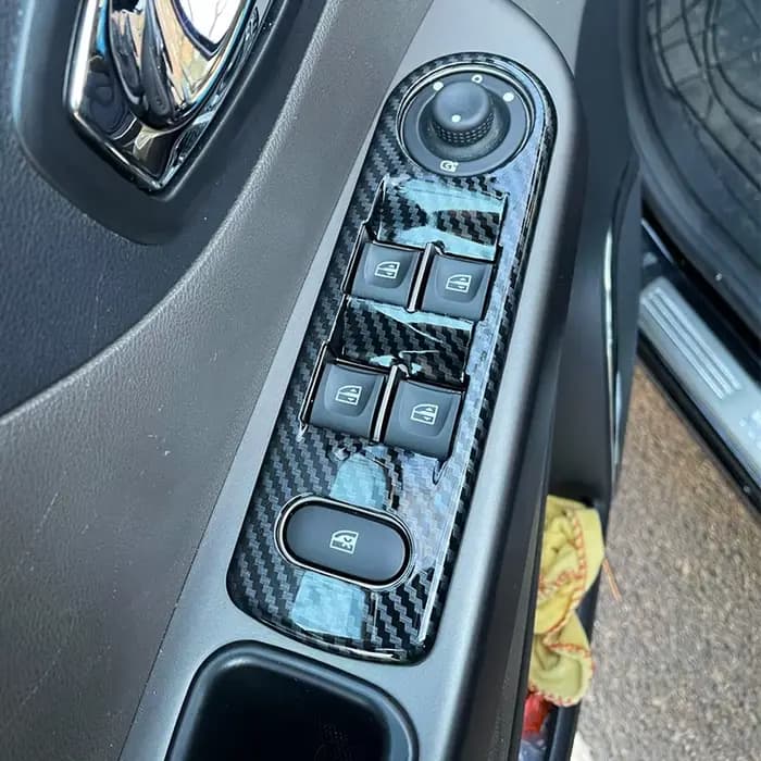 Accessoires de voiture pour Renault Captur 2013 2014 2015 2016 2017, couvercle de commutateur de fenêtre, garniture de panneau de commande, autocollants automobiles, pièces d'ornement