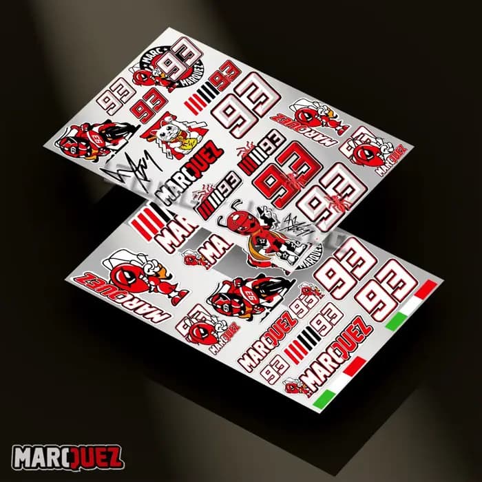 Autocollant de casque pour Marc Marquez 93 SHOEI