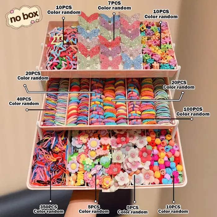 Ensemble d'accessoires pour cheveux pour filles, 577 pièces, couleurs assorties, épingles à cheveux papillon, Style doux pour un usage quotidien et cadeau de fête pour étudiants