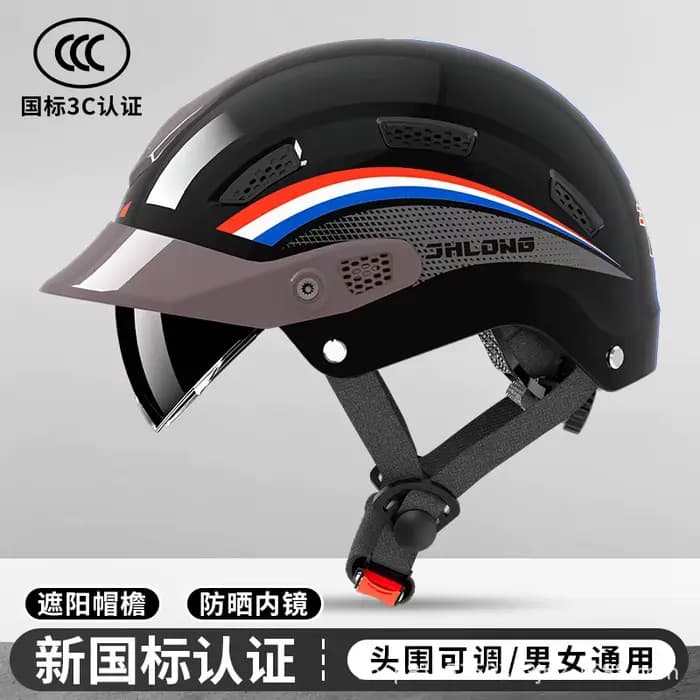 Casque de moto vintage demi-coque respirant pour l'été