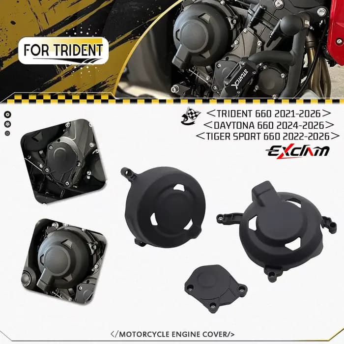 Protection de la Couvercle Latérale du Stator du Moteur pour Motocyclettes TRIDENT 660