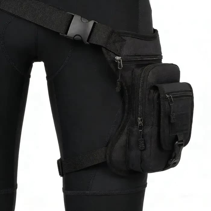 Sac de jambe de moto, ceinture de hanche multifonctionnelle d'extérieur