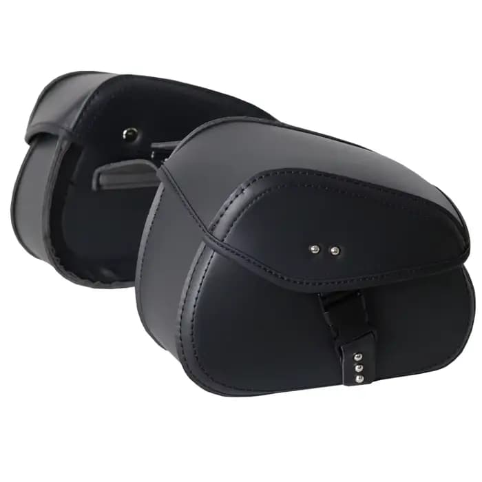 Sacoches de moto noires en cuir PU