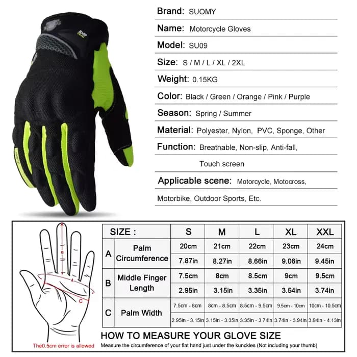 Suomy gants de Moto