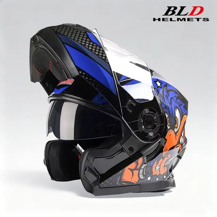 Casques de Moto modulaires de course rabattables Double lentille Cascos Para