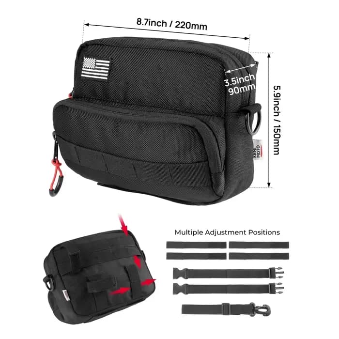 Sac de guidon de moto, sacs cylindriques