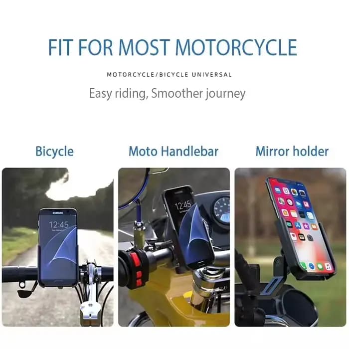 Support de navigation GPS en alliage absorbant les chocs pour téléphone de moto