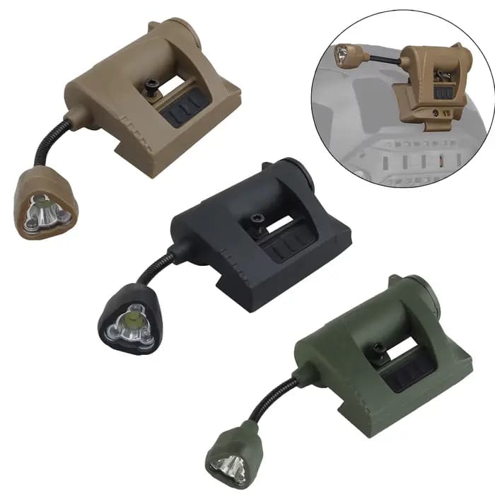 Lampe de casque tactique, 3 modes, lampe de poche LED, éclairage nocturne extérieur pour la chasse au laser, le cyclisme militaire, la pêche, lampe de casque