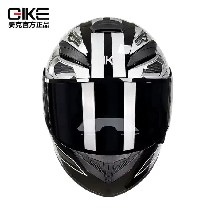 Casque certifié QIKE DOT Red Venom intégral pour moto avec plusieurs aérations