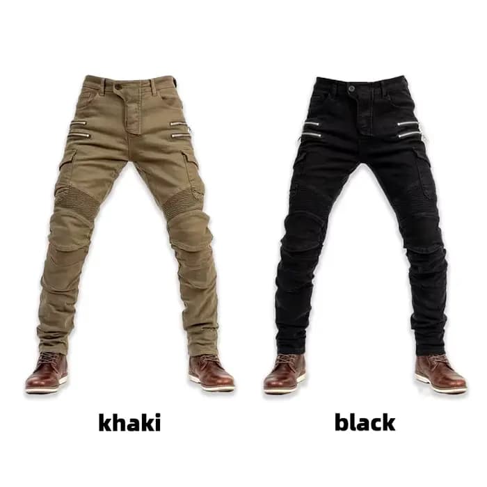 Pantalon de Motocross Style métal à Double fermeture éclair pour hommes et femmes