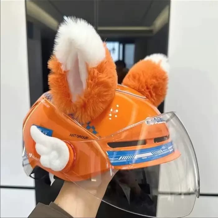 Casque de Moto Orange oreille décorations animaux oreilles de chat accessoires pour Ski Scooter électrique casques