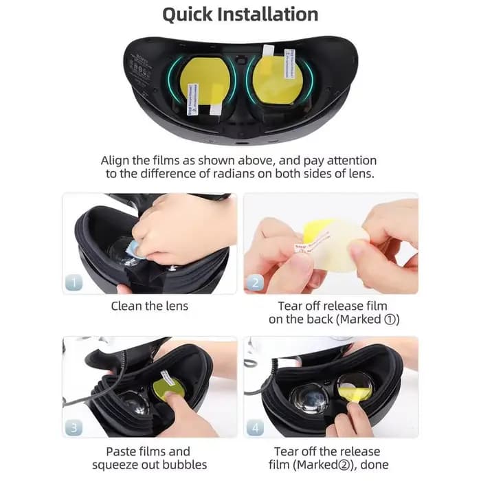 Lentille de lunettes anti-rayures pour casque PSVInter