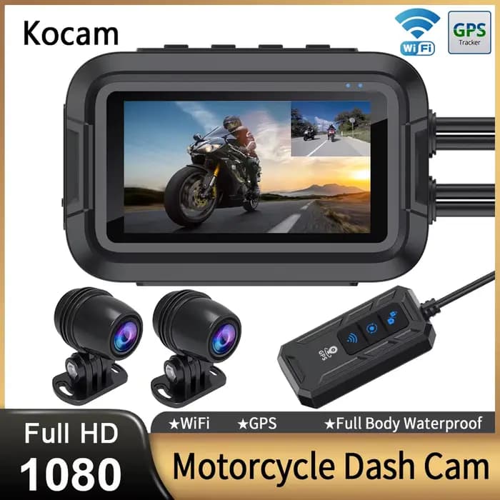 Caméra de tableau de bord étanche pour moto