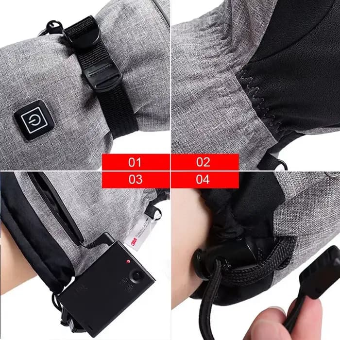 Gants chauffants 3M coton hiver chauffe-mains