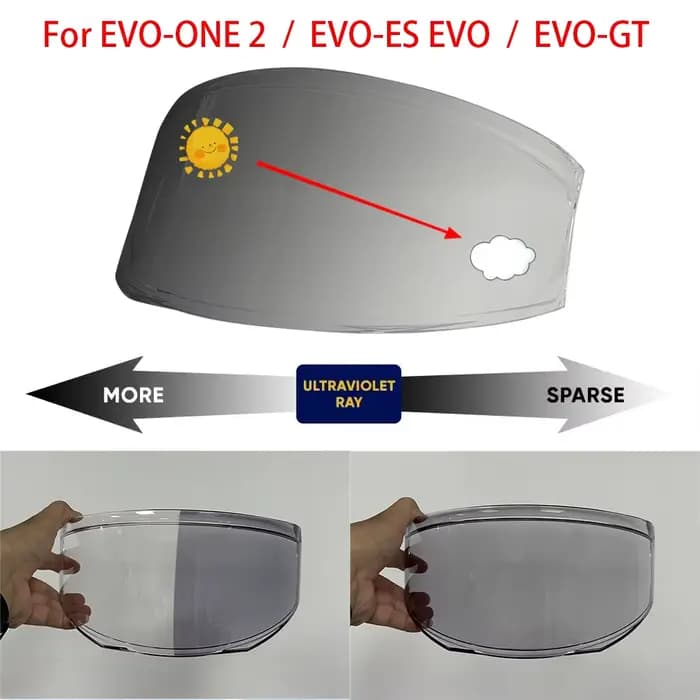 EVO ES casque visière lentille moto modulaire rabat avant