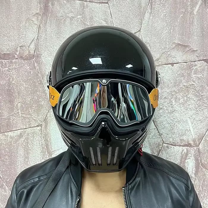Casque de moto vintage DOT Motorcross