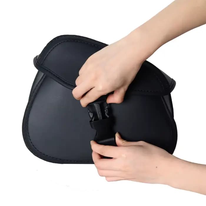 Sacoches de moto noires en cuir PU