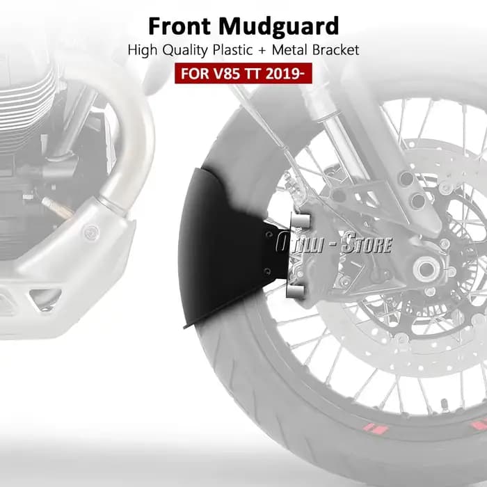 Garde-boue avant noir pour Moto Guzzi V85 TT V85TT V 85 TT 2019 – 2024