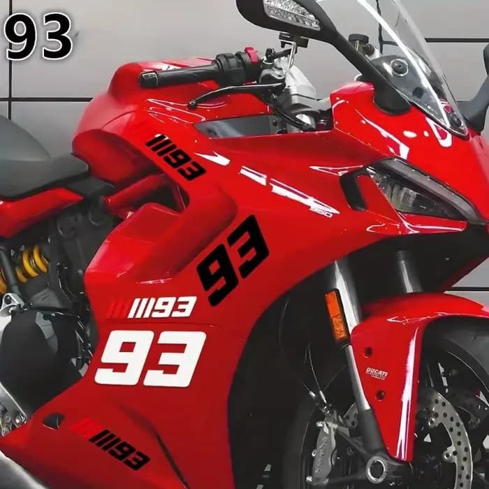 2 pièces/ensemble de No. Autocollant personnalisé pour casque de moto