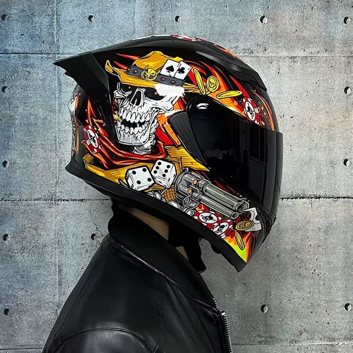 Casque de moto pour été et hiver