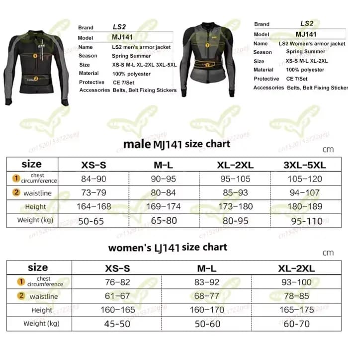 Veste de moto pour LS2X-Armor