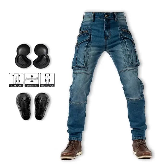 Nouveau pantalon de moto homme poches multiples