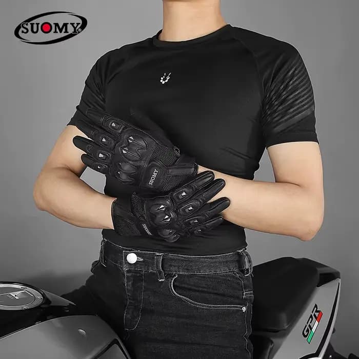SUOMY SU-15 Cuir Moto Gants Écran Tactile Motocross GufamilMoto Cyclisme Luva MotDynclista