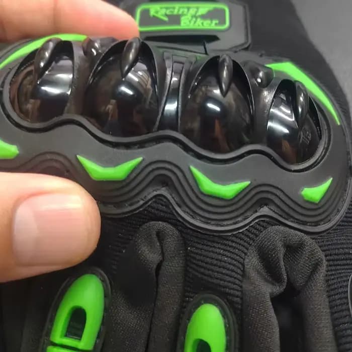 Gants de Moto verts pour écran tactile