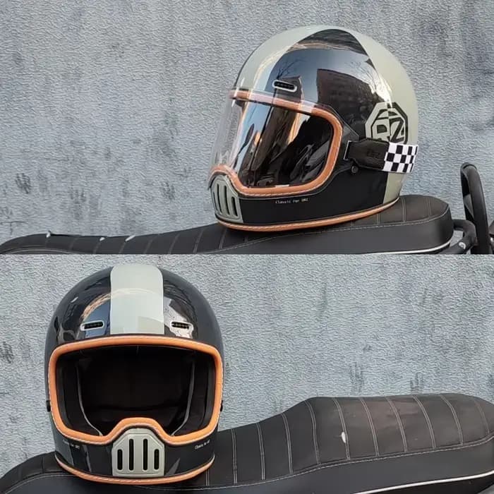 ORZ rétro Moto casque complet