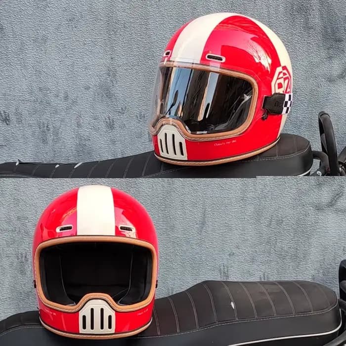 ORZ rétro Moto casque complet