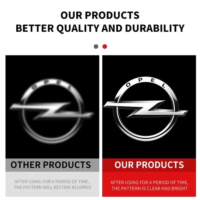 2 pièces de lampes LED pour portières de voiture, éclairage de bienvenue, logo lumineux pour Opel Insignia A B 2009-2017 Antara 2008-2018, accessoires de voiture
