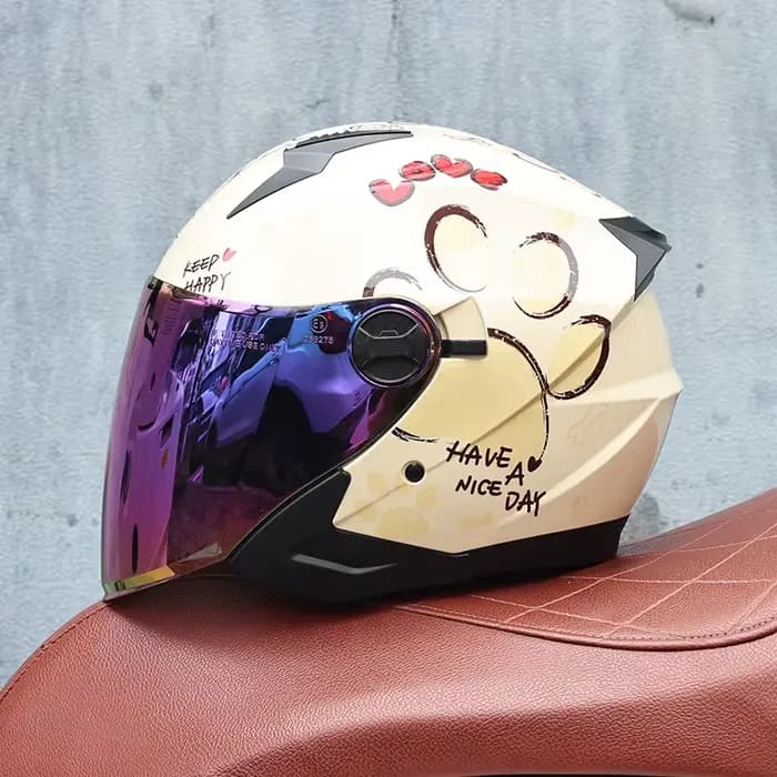 Casque demi-coque rétro ORZ pour hommes et femmes