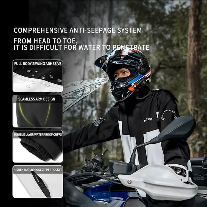 SCOYCO moto imperméable costume hommes prévention des tempêtes de pluie fendu veste