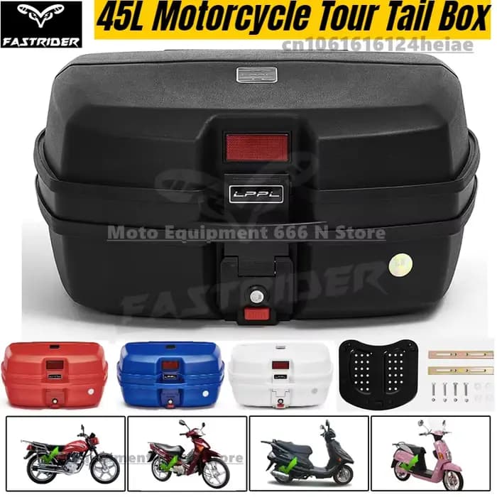 Boîte supérieure de moto 45l