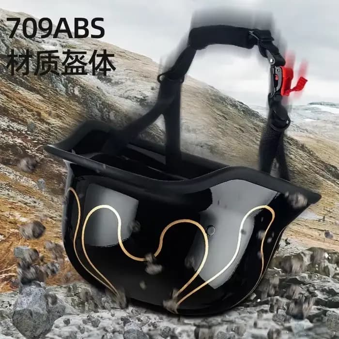Casque De Moto rétro allemand Capacete