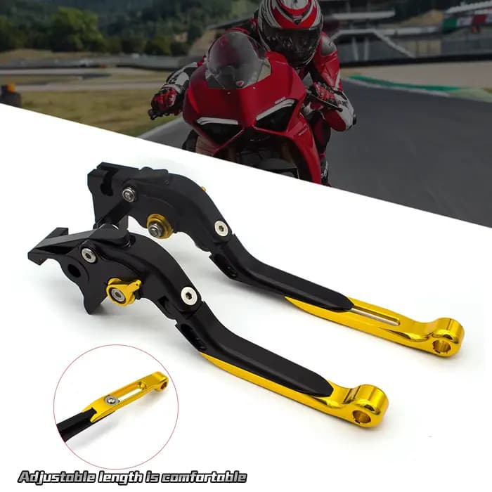 Levier d'embrayage de frein pliable et extensible pour moto