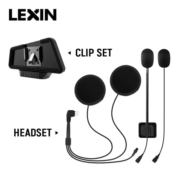LEXIN LX-B4FM-X interphone casque et jeu de clips