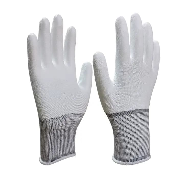 12 paires/24 pièces PU Nitrile Nylon coton gants de travail paume enduit