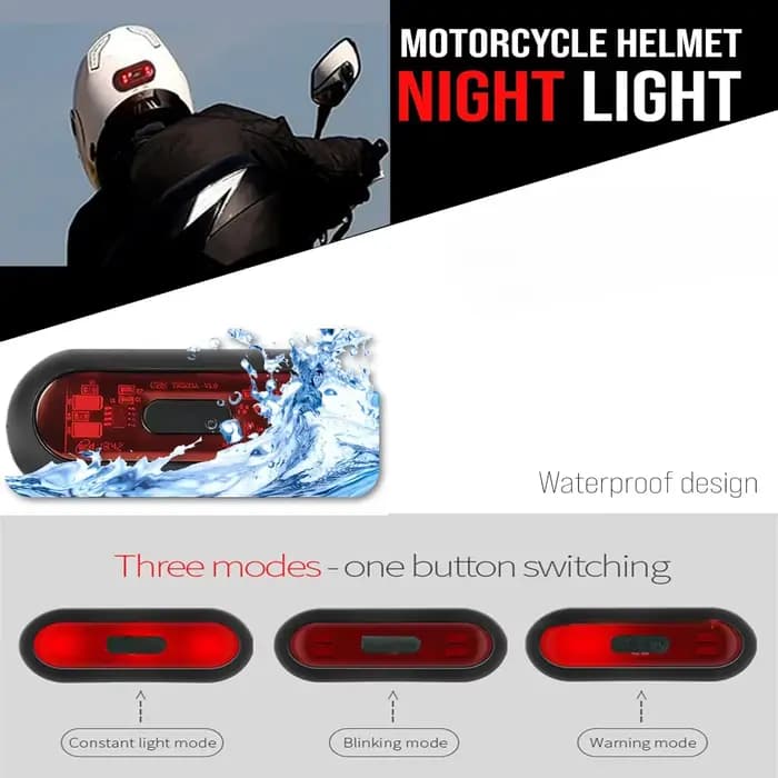 Lumière LED pour casque de vélo et moto