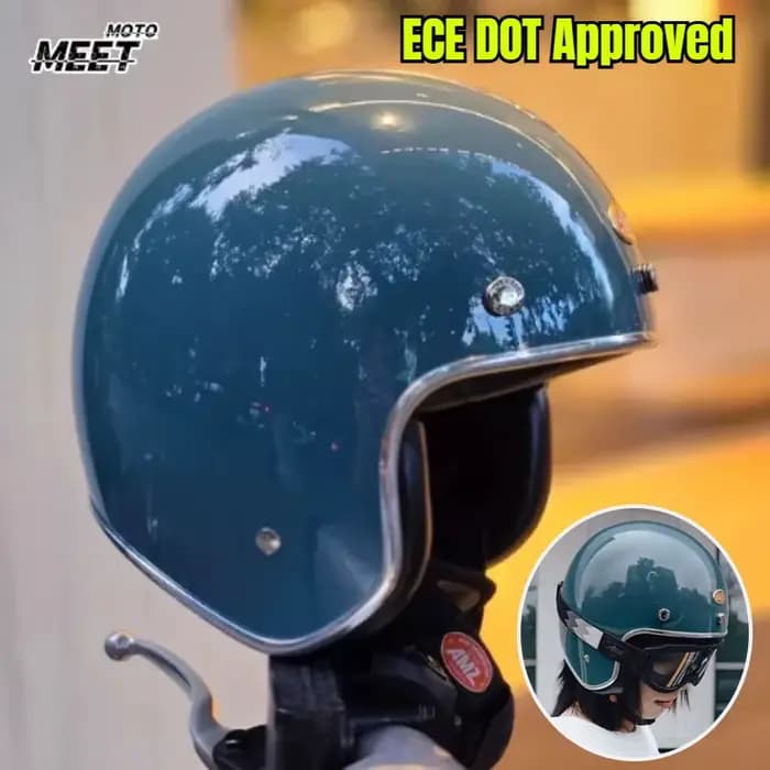 Casque de moto rétro homologué ECE DOT
