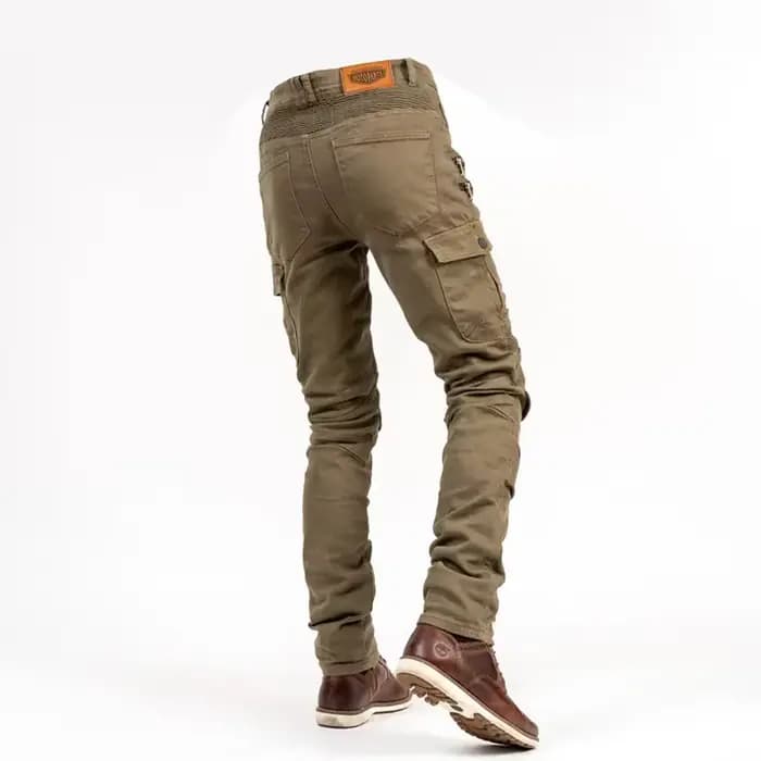 Jeans d'équitation de moto avec équipement de protection